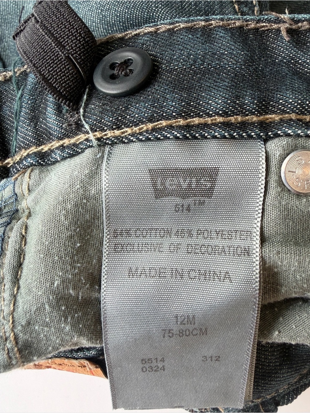 Levi's Babies Blue Denim Jeans 514 - Picture 4 of 4